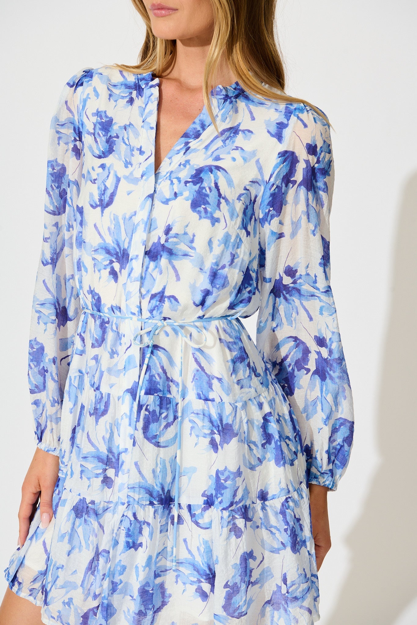 Philomena Dress in Blue Floral