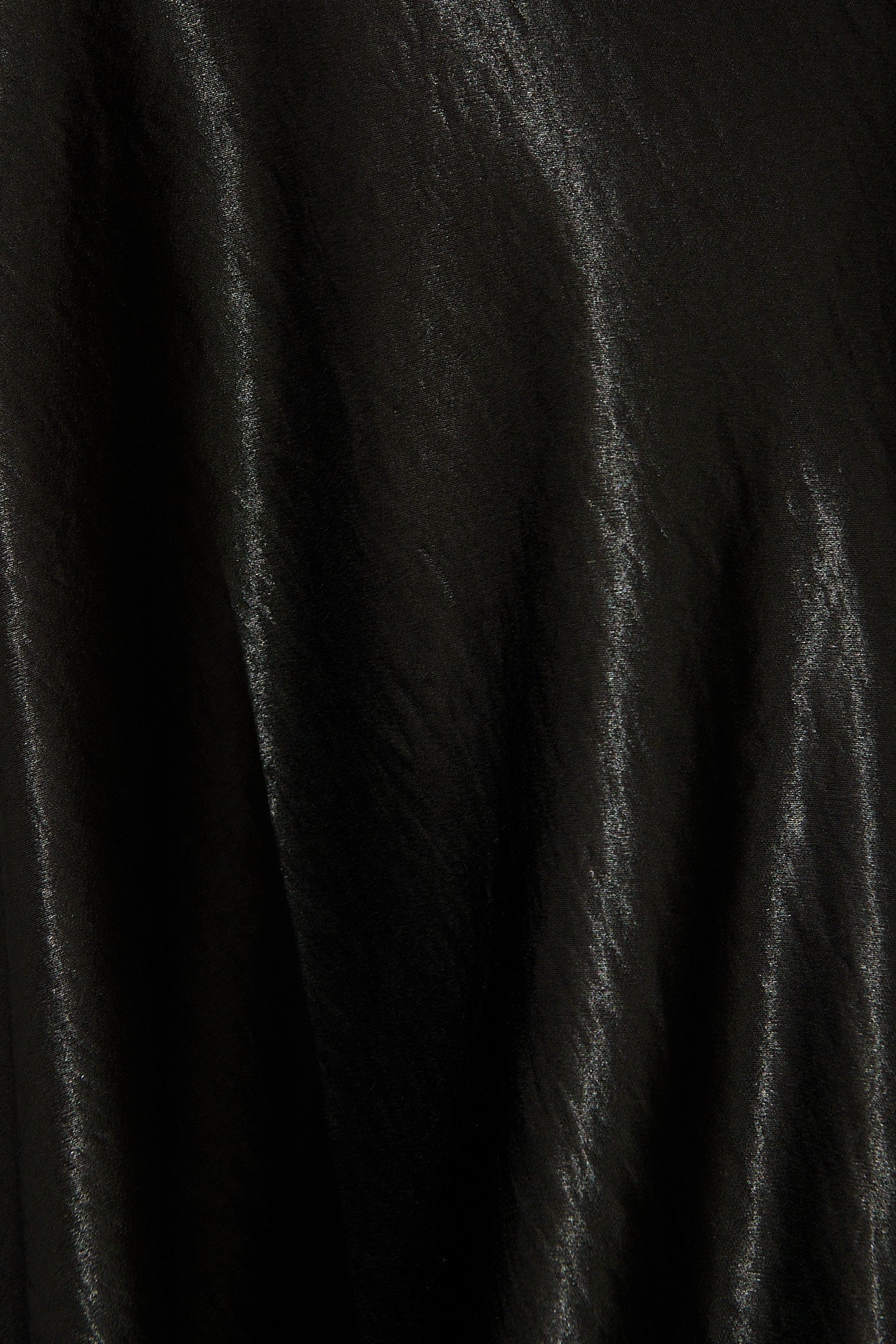 Satin Glow Off Shoulder Maxi Dress in Black Satin