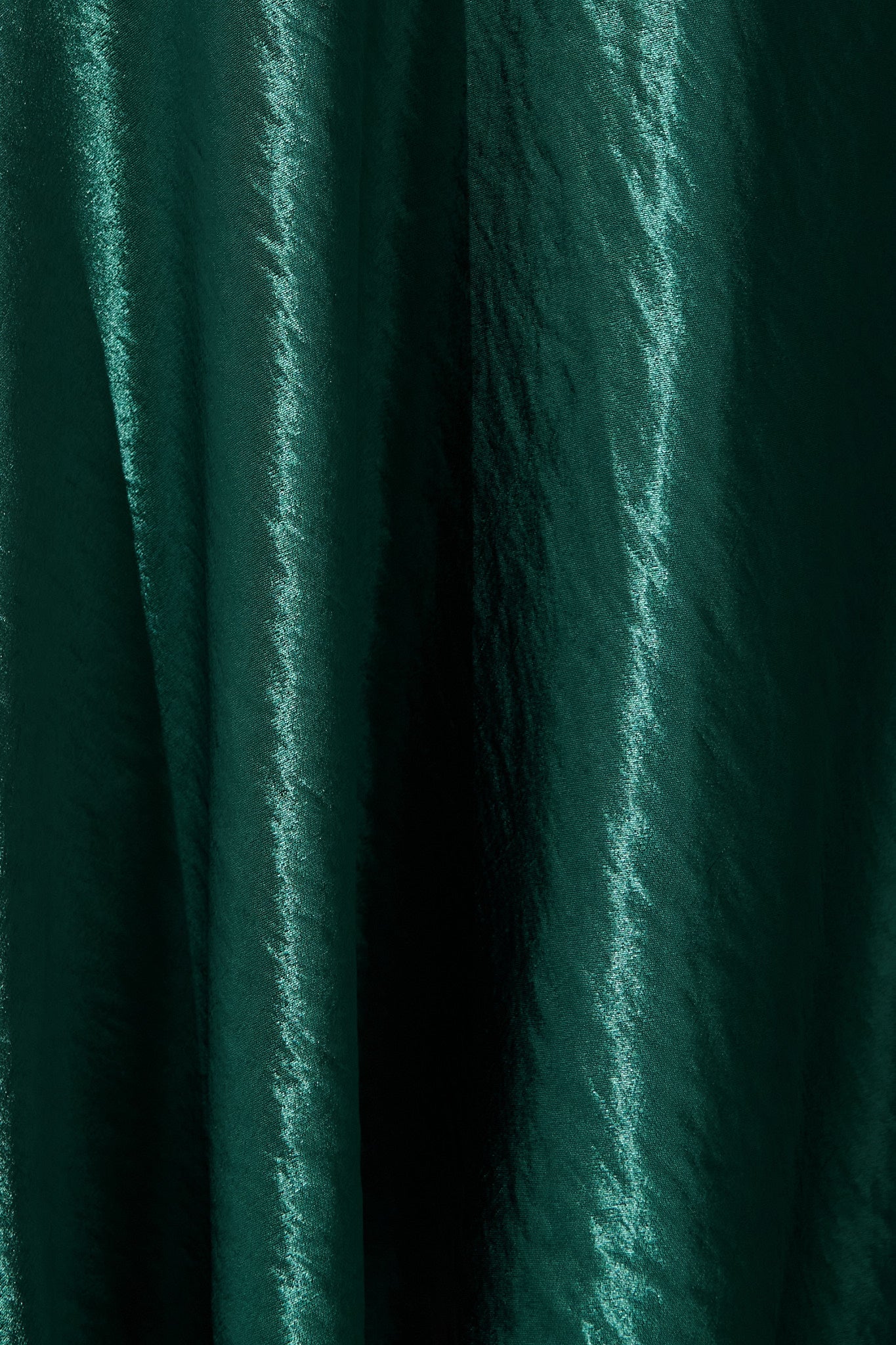 Satin Glow Off Shoulder Maxi Dress in Emerald Satin