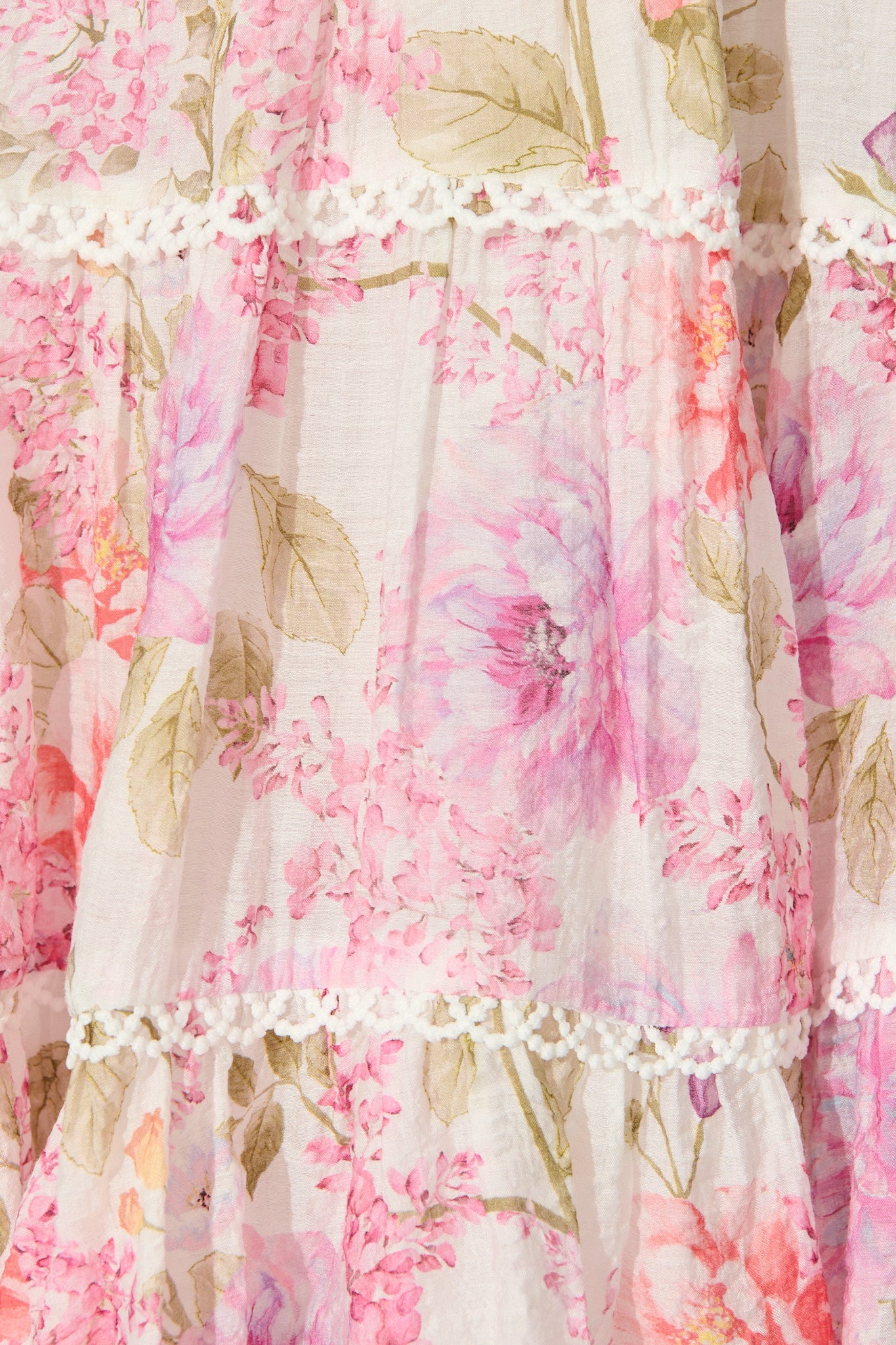 Wrenley Dress in White with Pink Floral