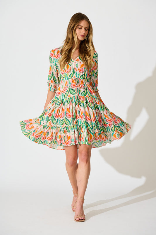 Navianna Dress in Multi Print