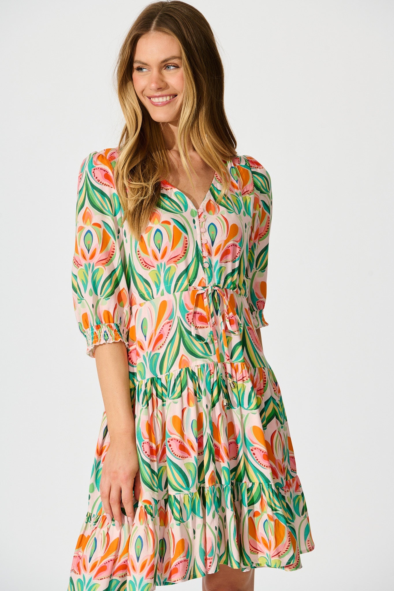 Navianna Dress in Multi Print