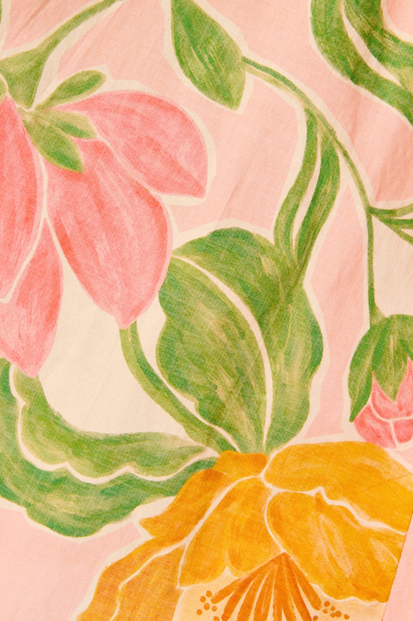 Beck Shirt Dress in Peach Floral Cotton