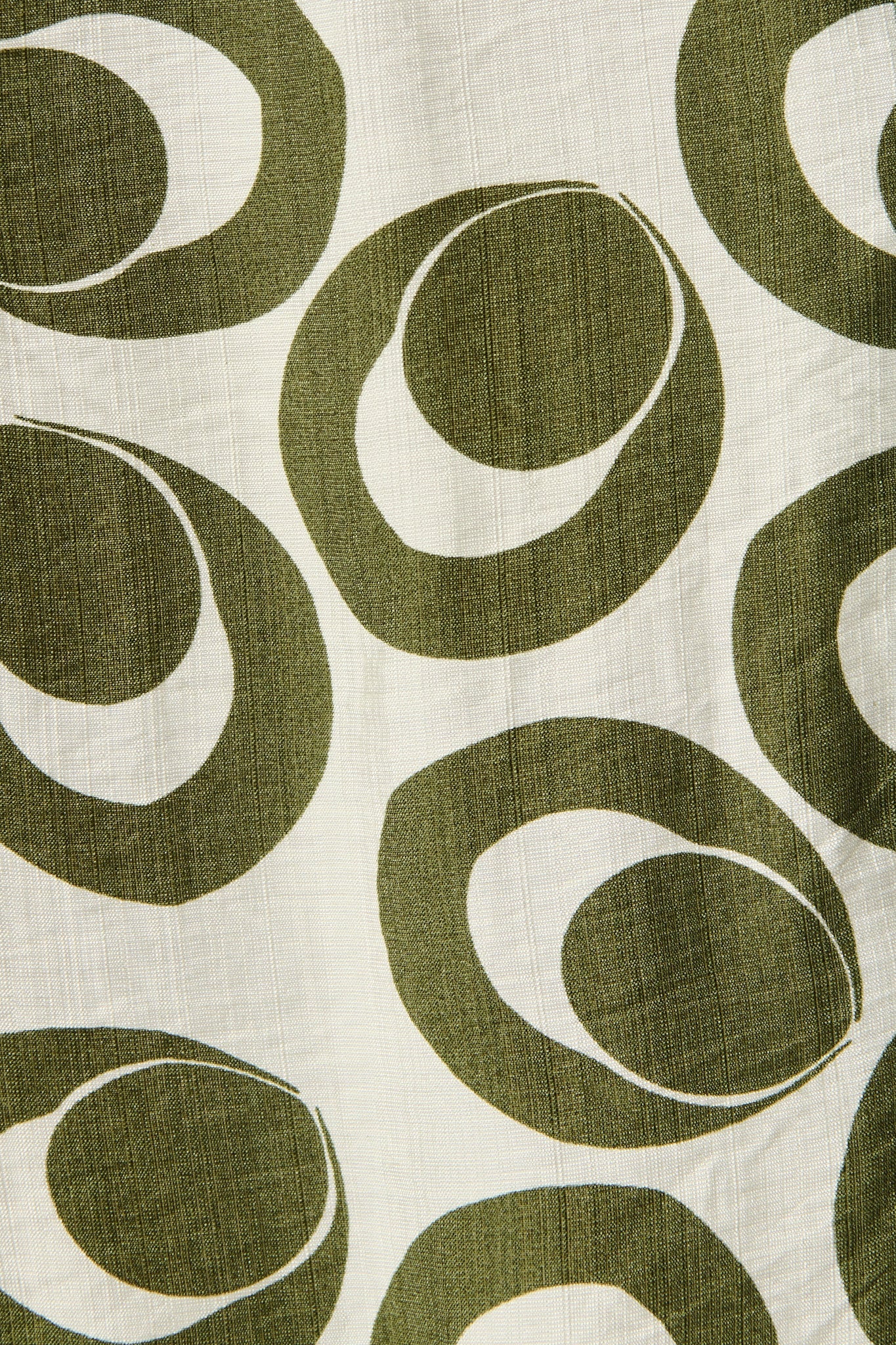 Asazie Midi Shirt Dress in White with Green Print