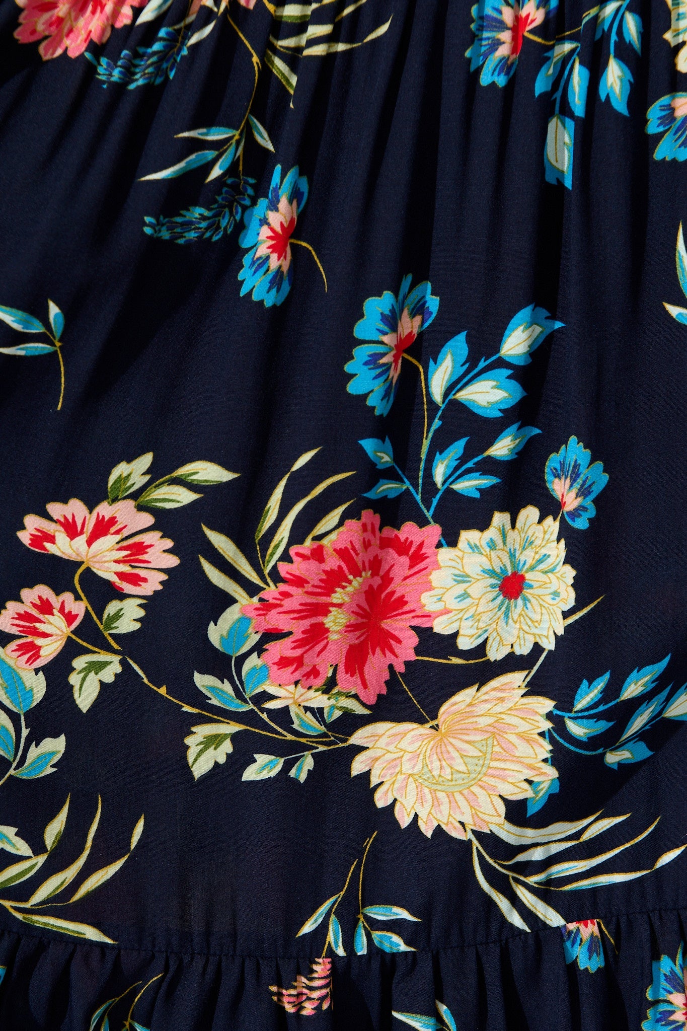 Jolanta Midi Dress in Navy with Multi Floral