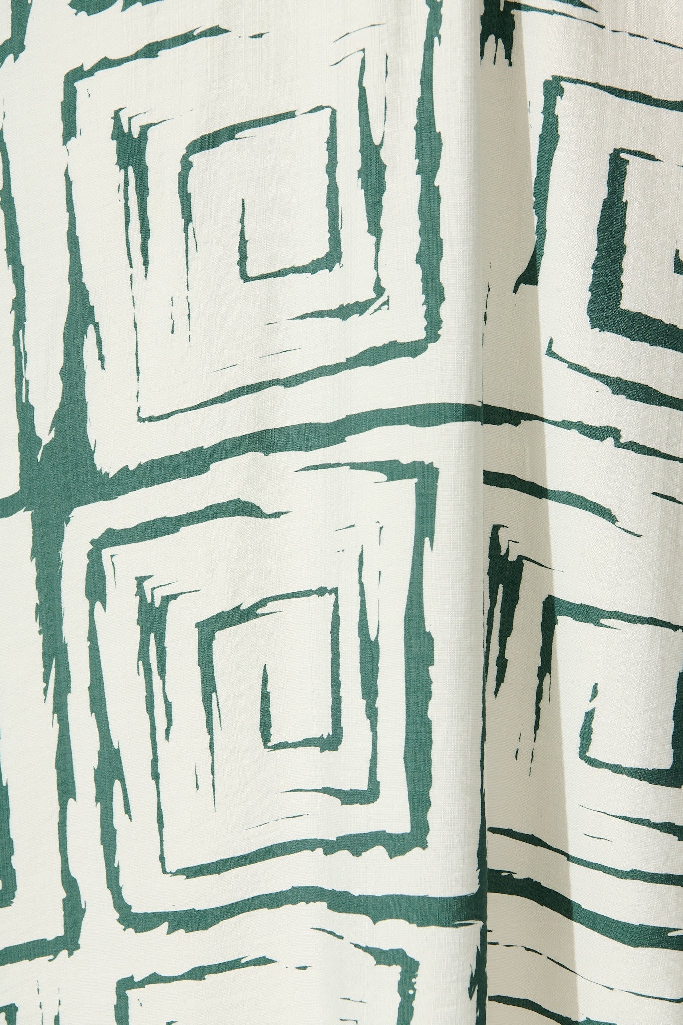 Suzanna Midi Dress in White Geometric Print