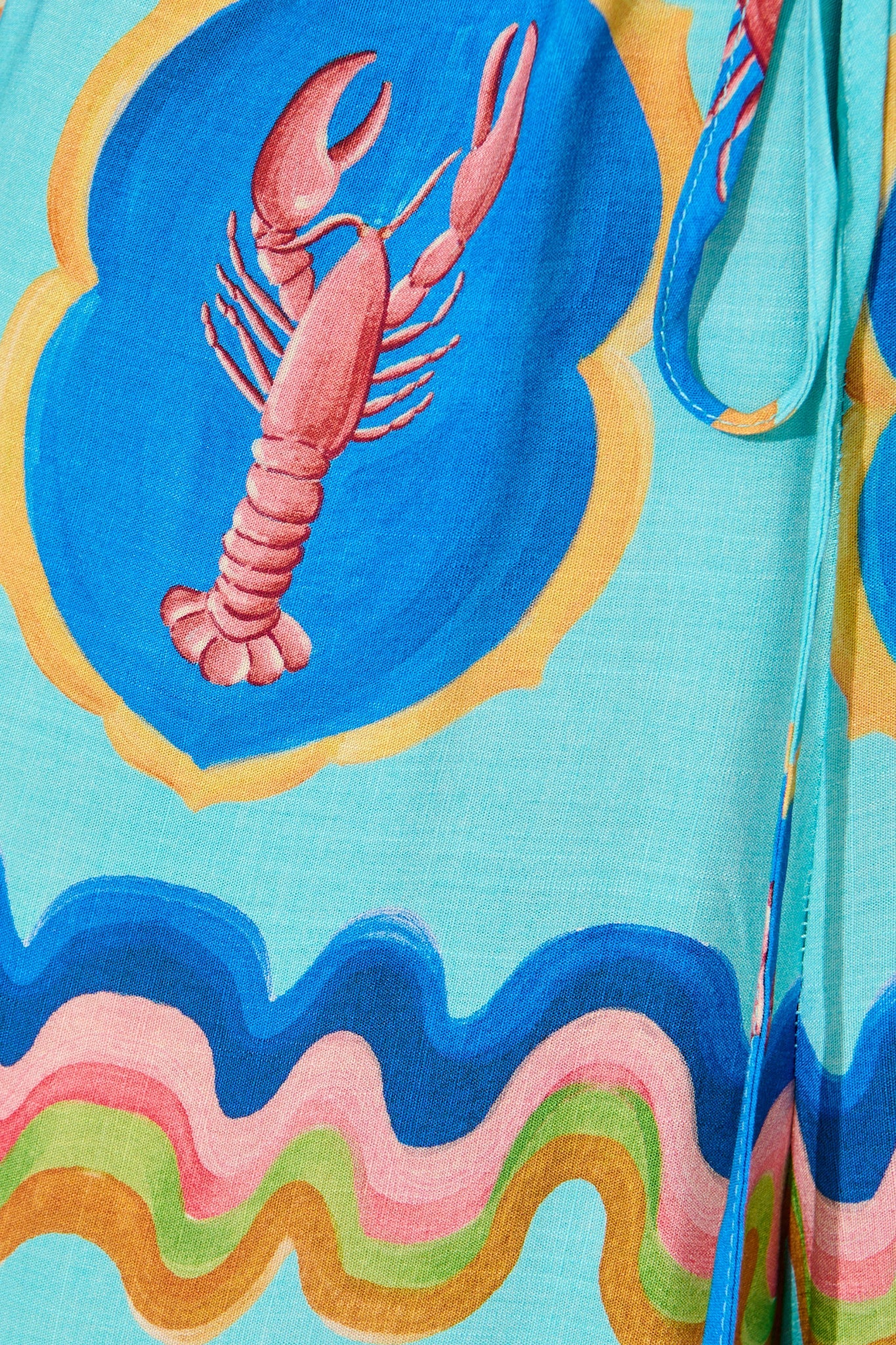 Micaela Playsuit in Blue Seashell Print