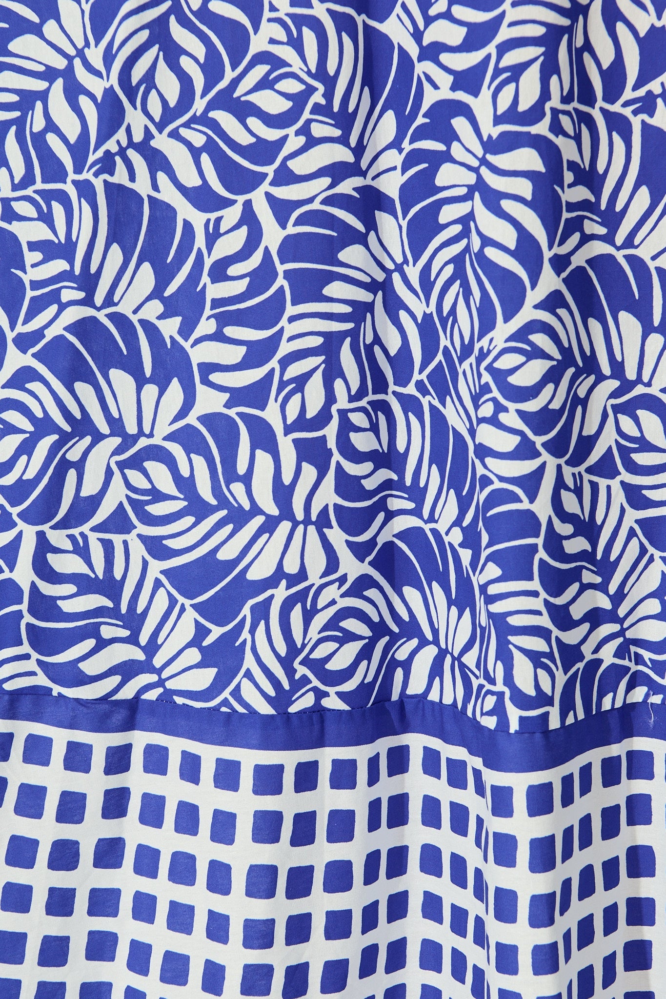 Lova Maxi Sundress in Blue with White Cotton