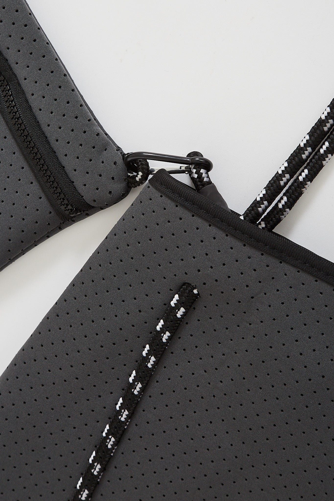 august + delilah Rania Neoprene Tote Bag in Grey