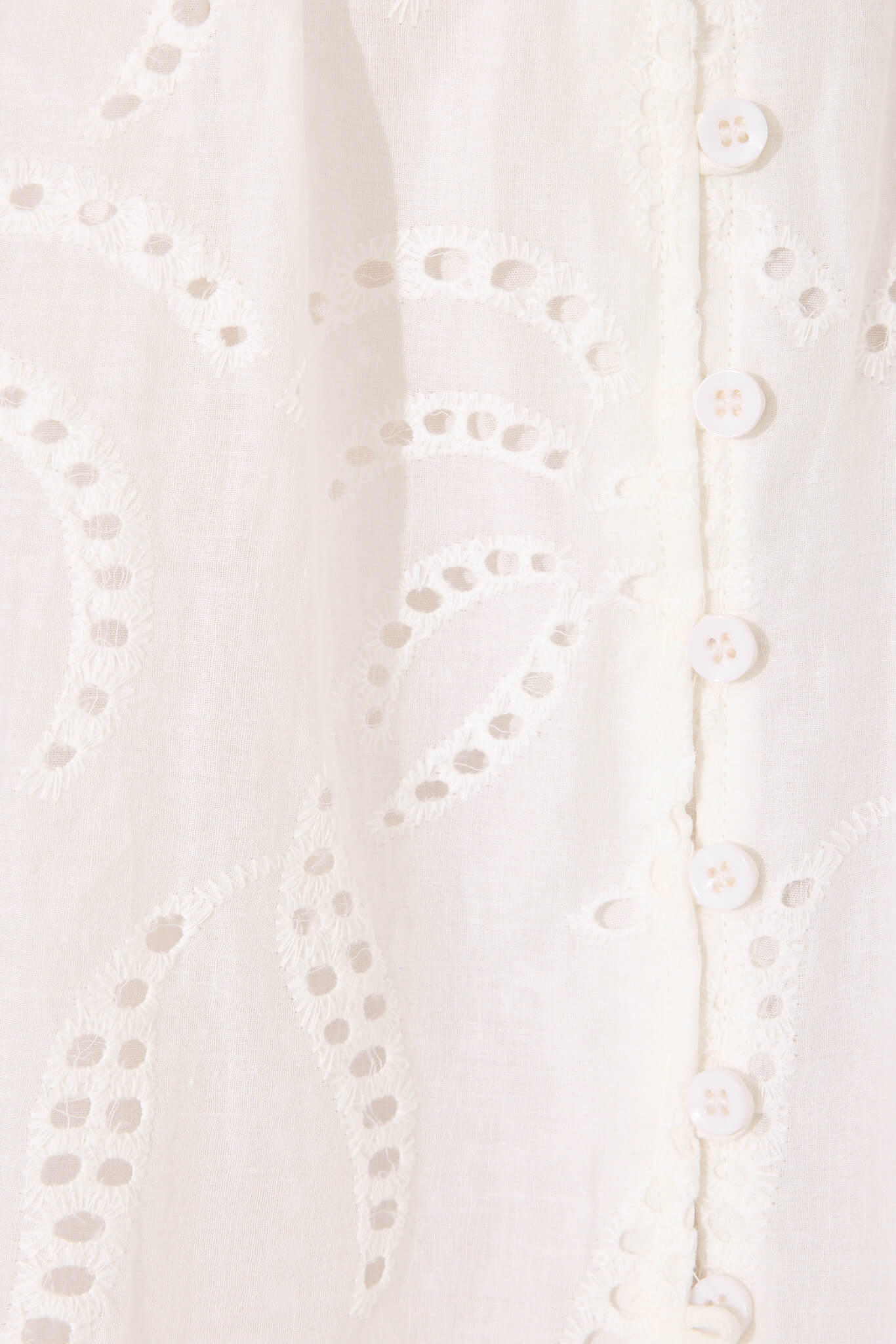 Aurelia Dress In White Cotton Broderie