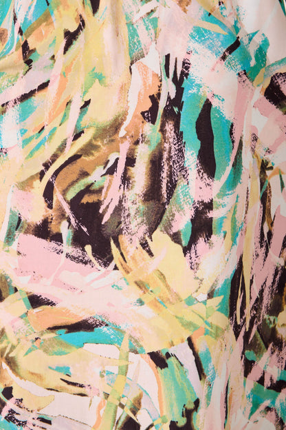 No Scrubs Maxi Dress In Multi Brushstroke Print