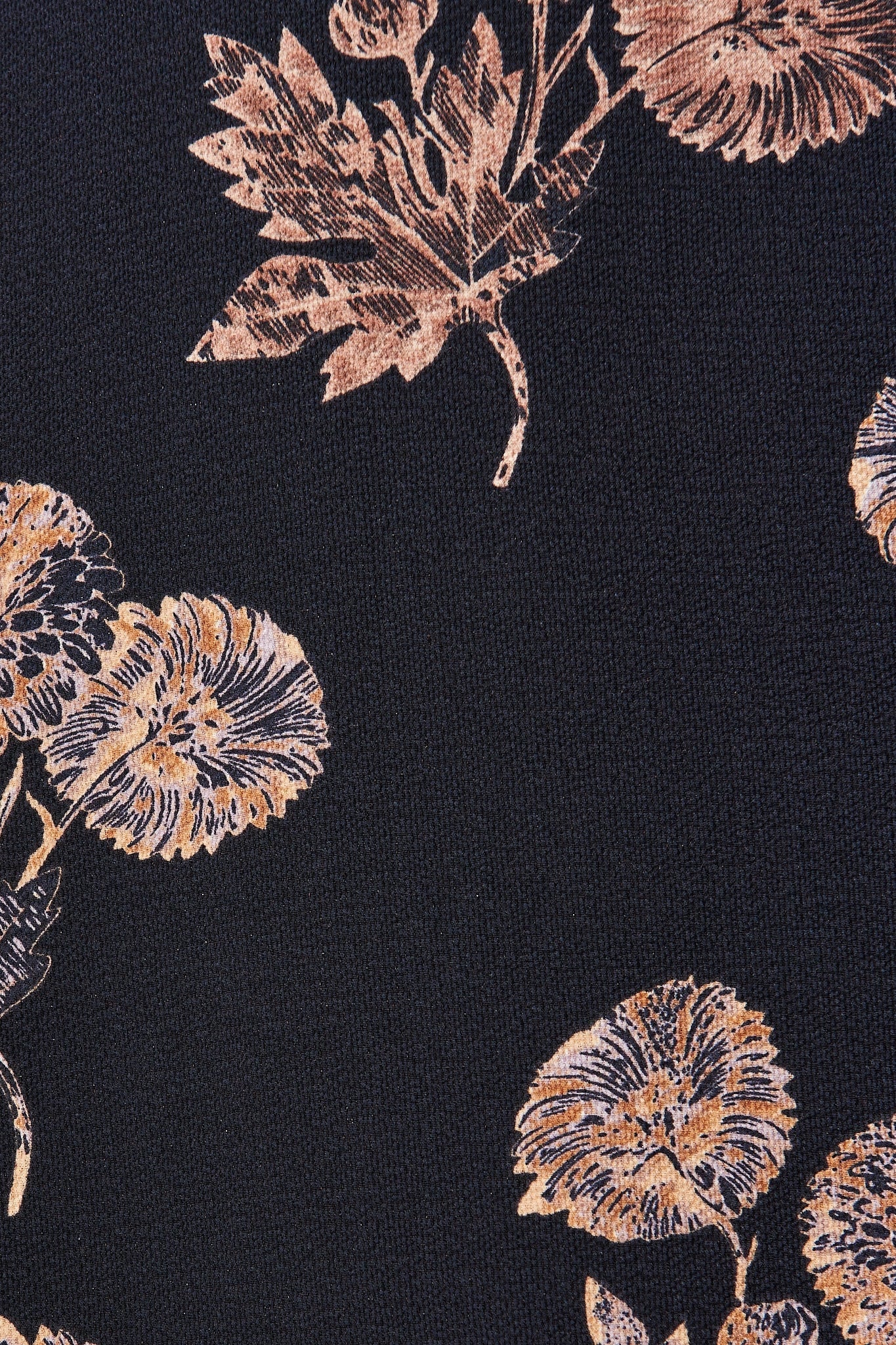 Kaylie Dress in Charcoal with Apricot Floral