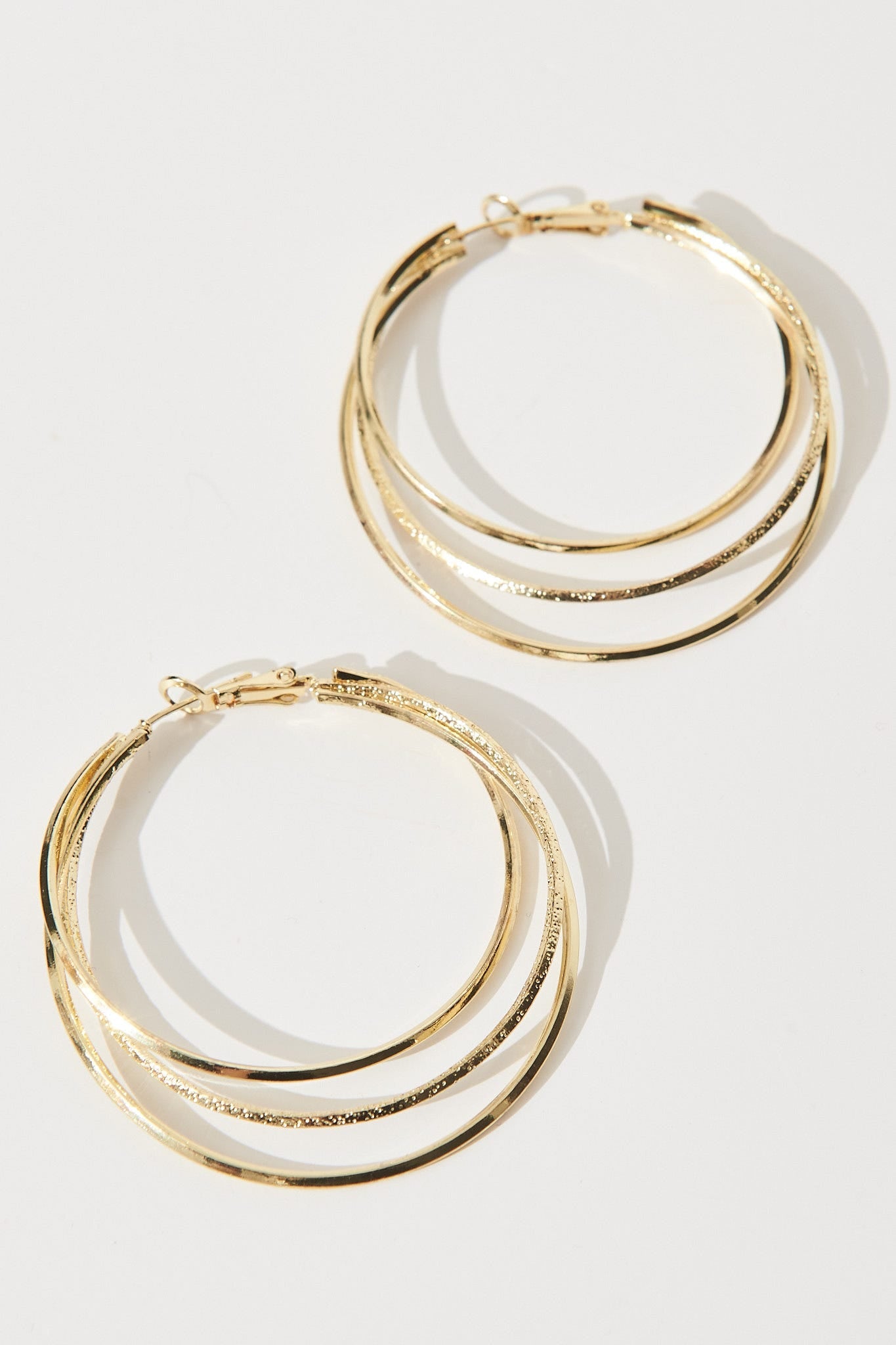 August + Delilah Mylene Hoop Earrings In Gold