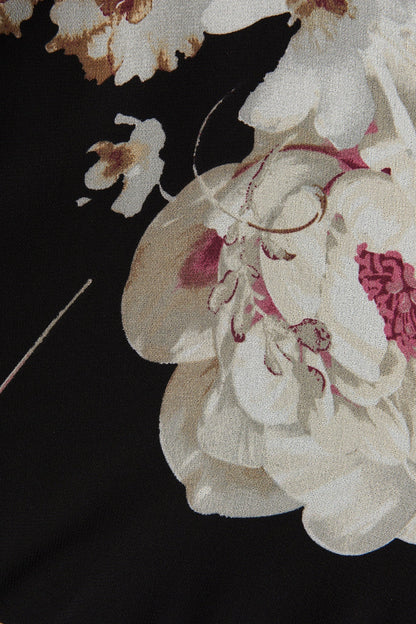 Candise Maxi Dress In Black Floral Chiffon