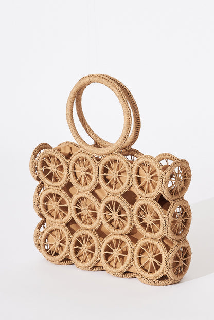 August + Delilah Kianty Straw Bag In Brown