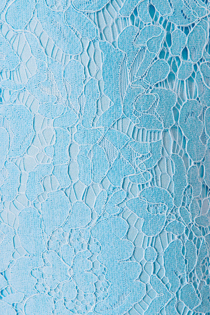 Emilise Midi Dress In Sky Blue Lace