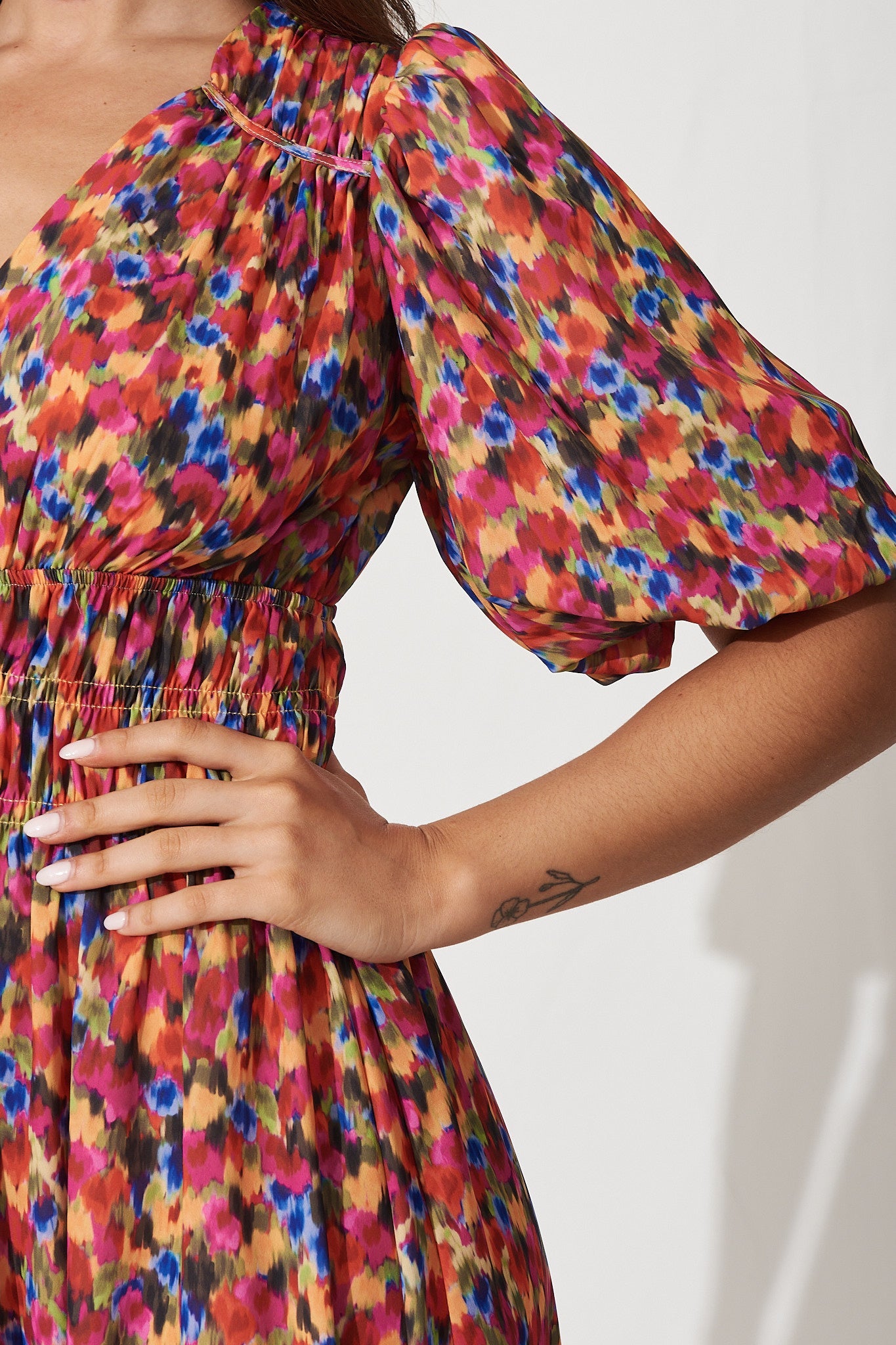 Octavia Midi Dress In Multi Print