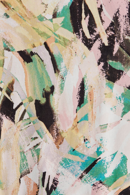 Mariah Pant In Multi Brushstroke Print