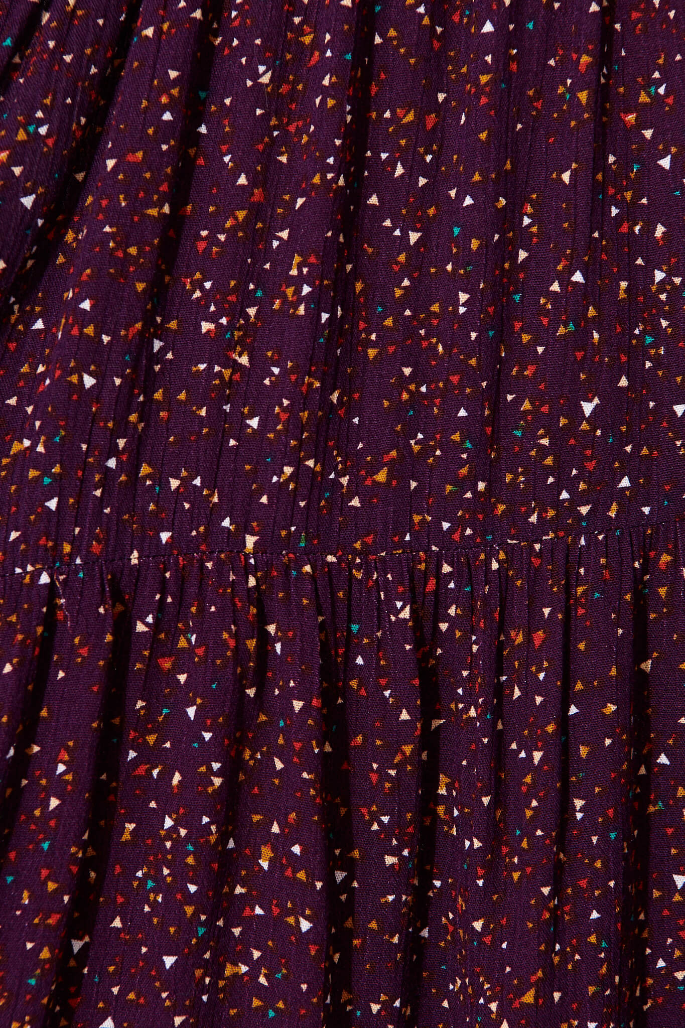 Glorietta Smock Dress In Plum Multi Speckle
