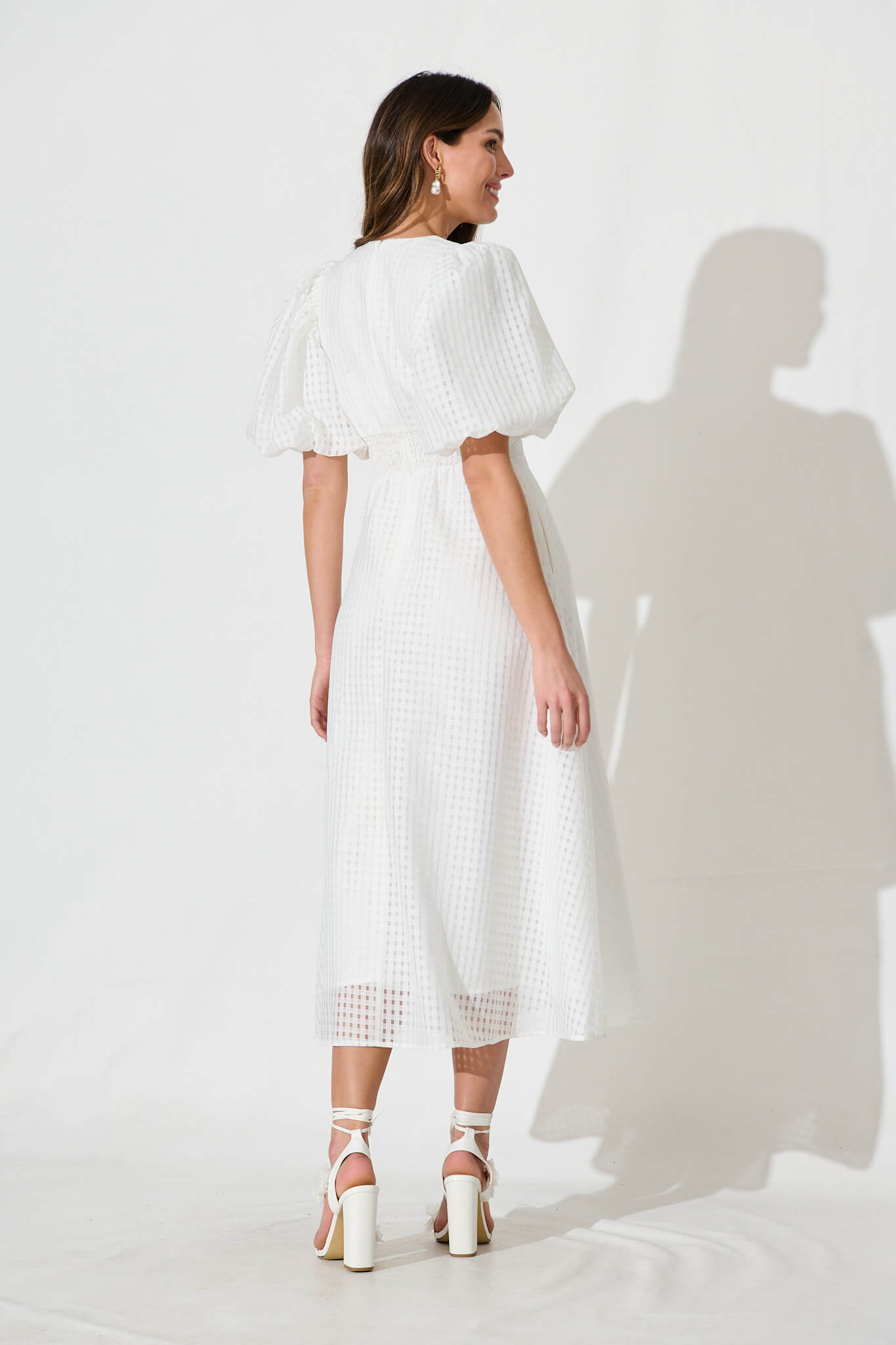 Duchess Maxi Dress In White Organza