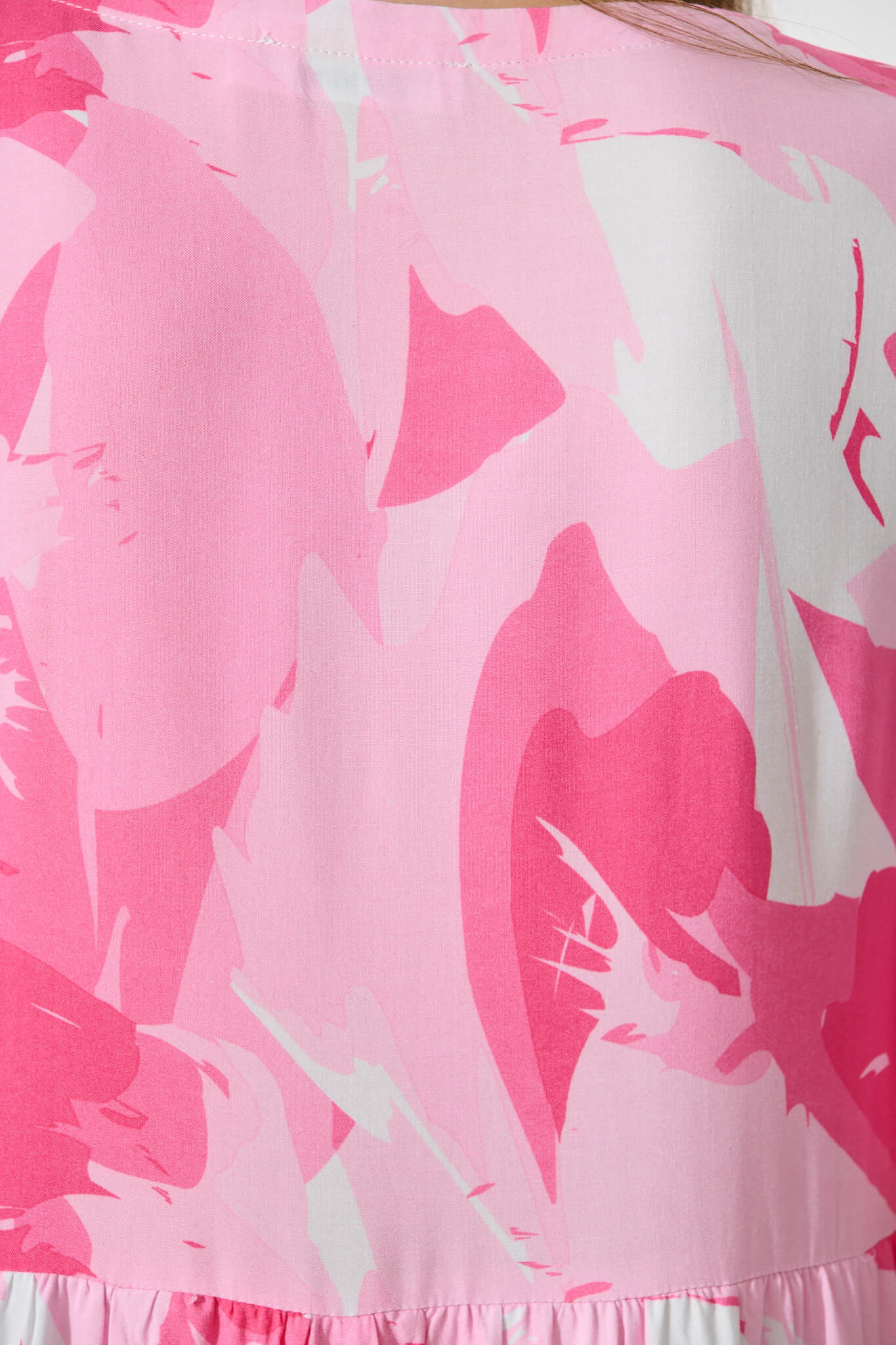 Kristina Smock Dress In Pink With White Print