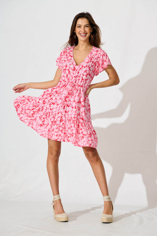 Kimbra Dress In Pink Floral