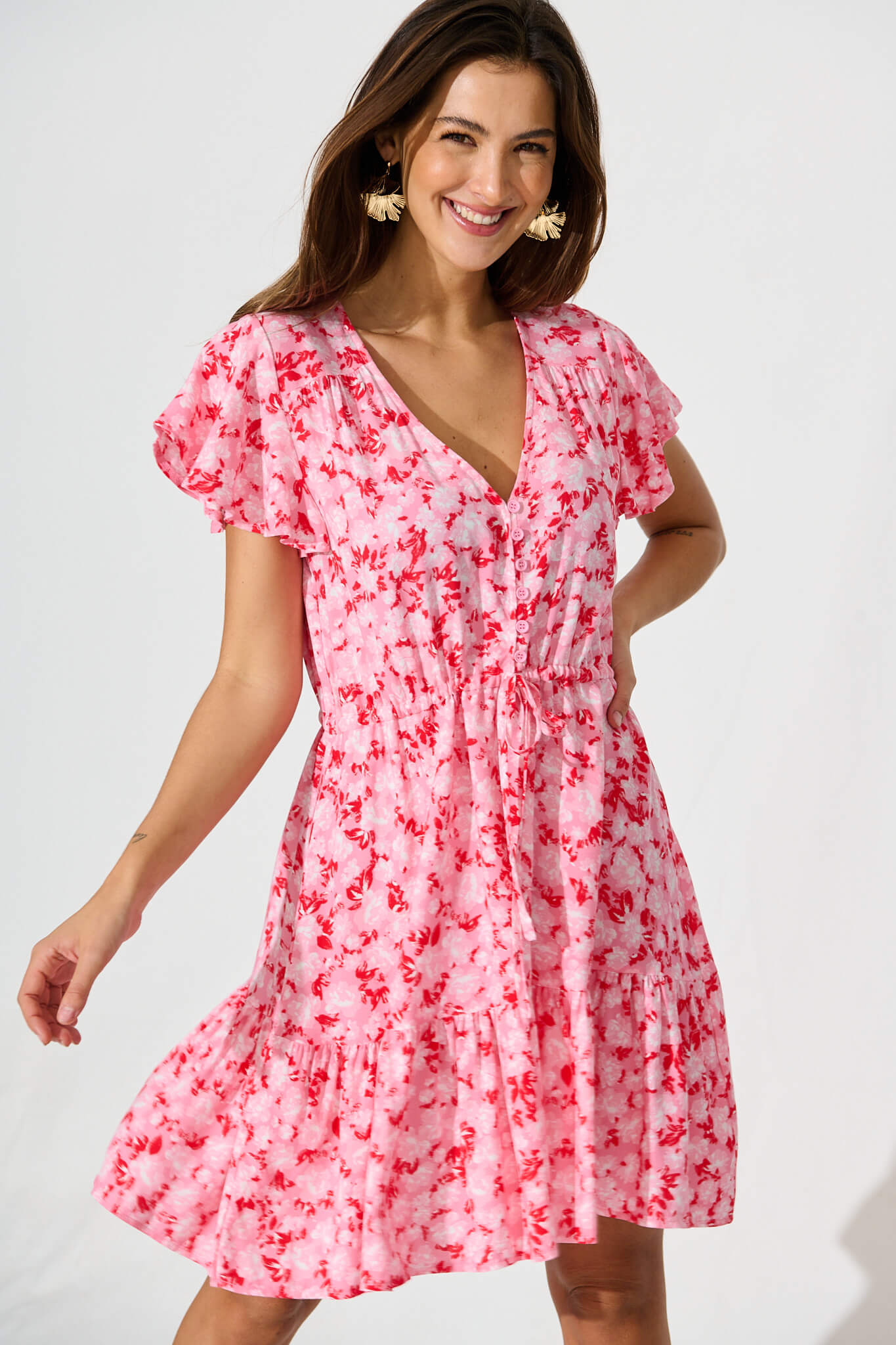 Kimbra Dress In Pink Floral