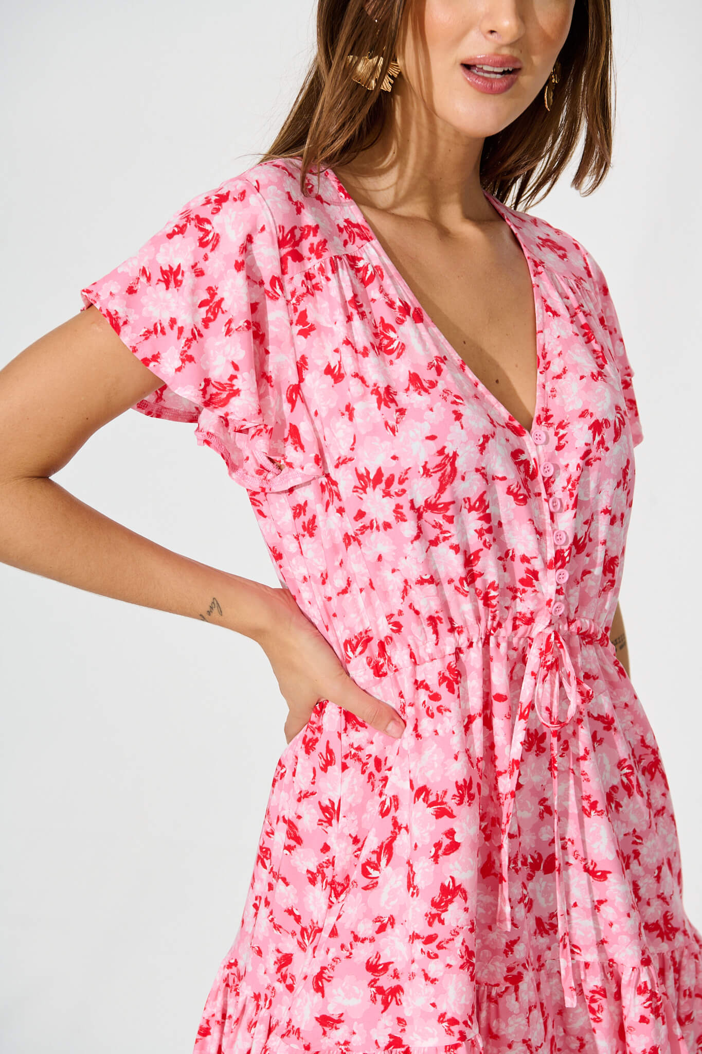 Kimbra Dress In Pink Floral