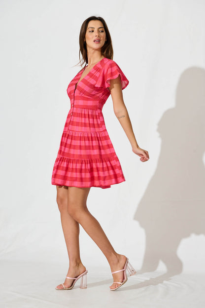 Lovina Dress In Red Stripe