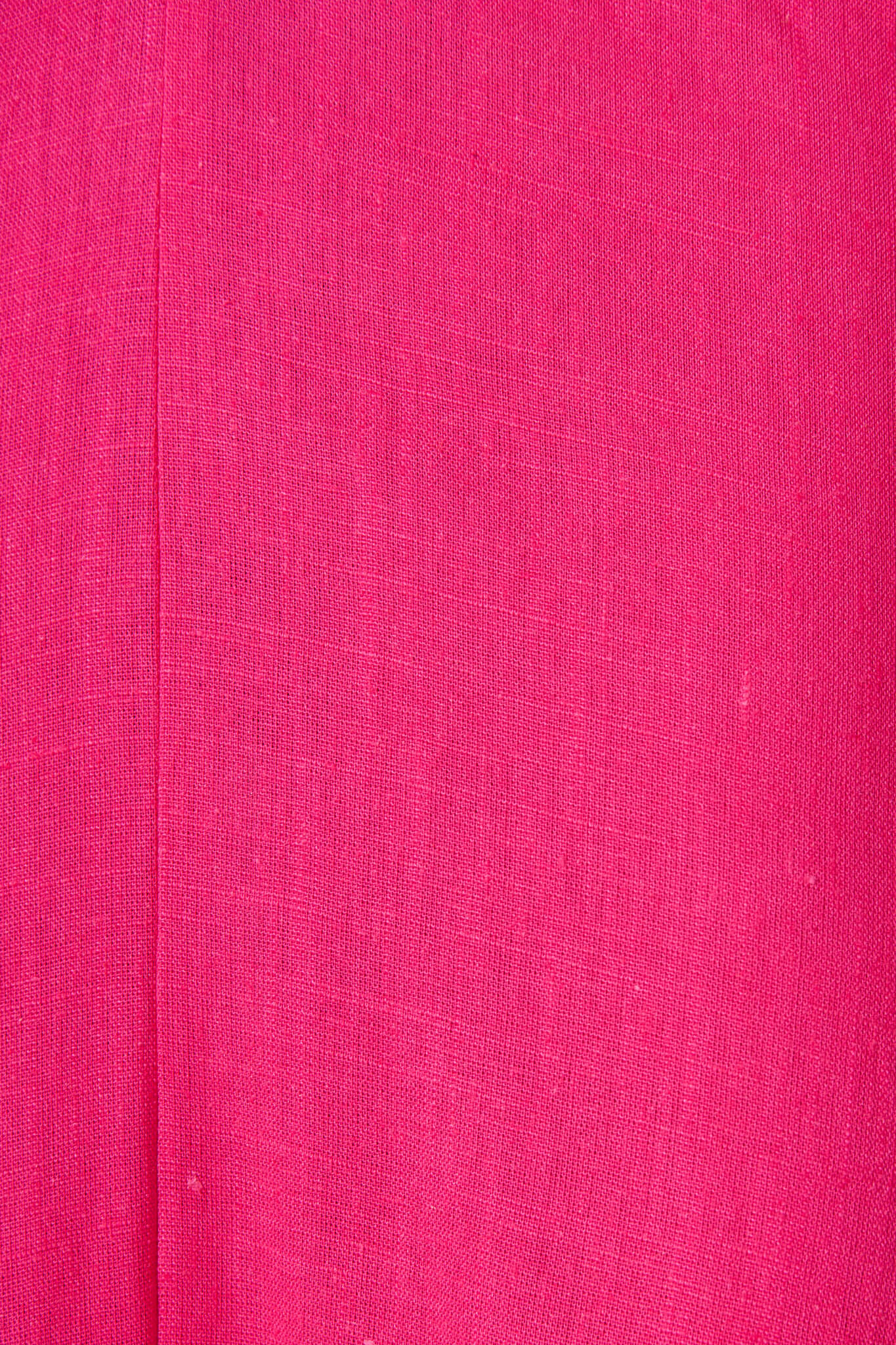 Hilde Midi Dress In Hot Pink Linen Blend