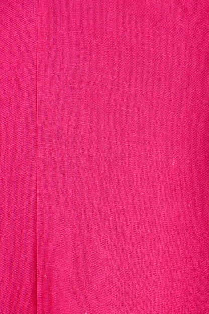 Hilde Midi Dress In Hot Pink Linen Blend