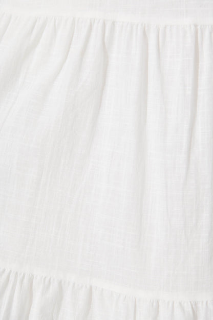 Nolan Midi Dress In White Cotton