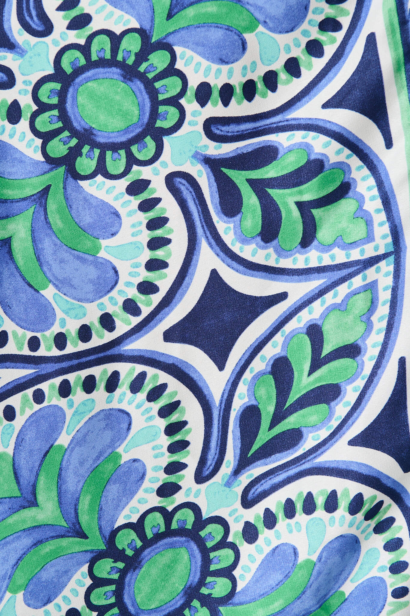 PRE ORDER Halswell Maxi Shirt Dress In Blue And Green Tile Print