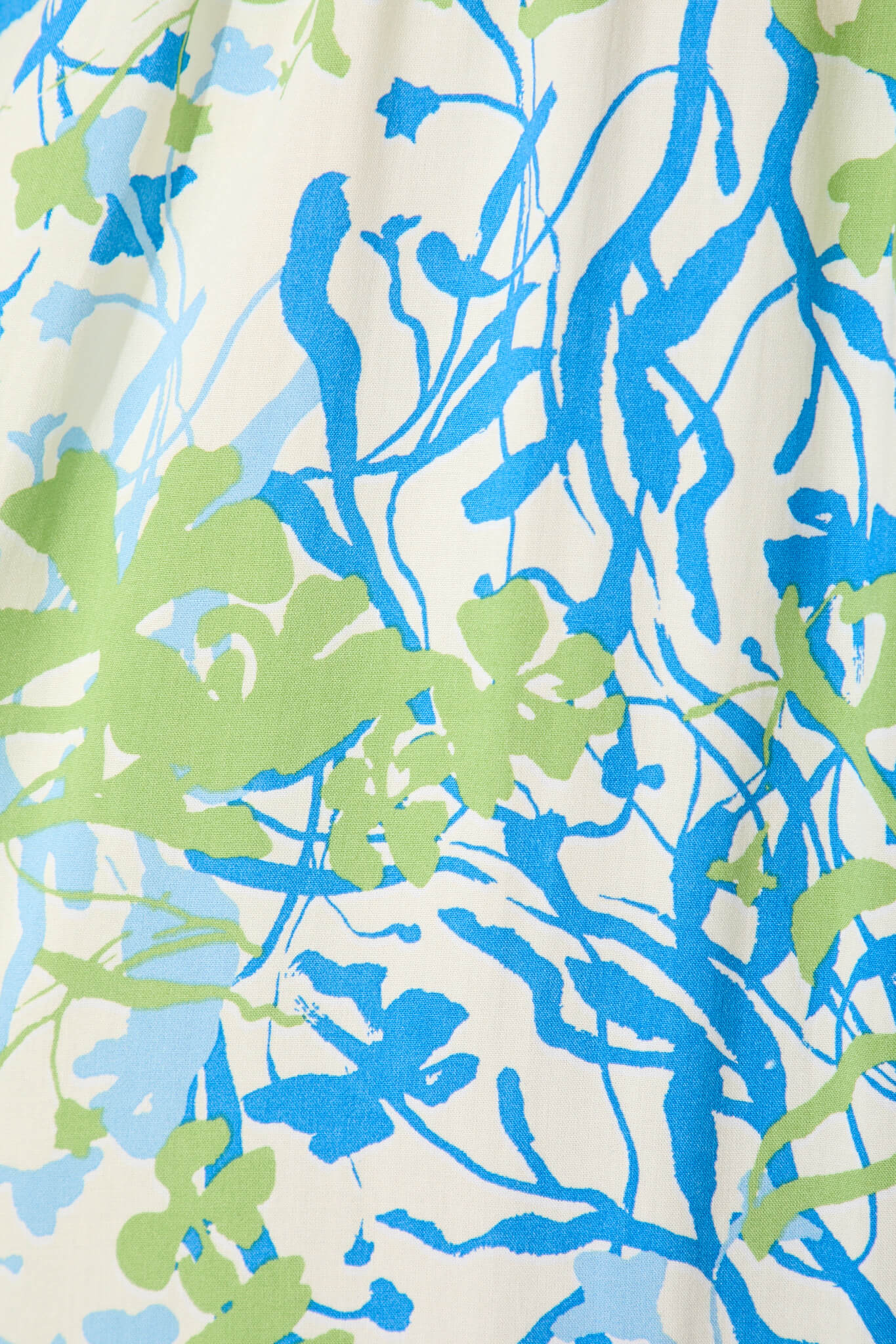 Perry Midi Dress In Blue With Green Print