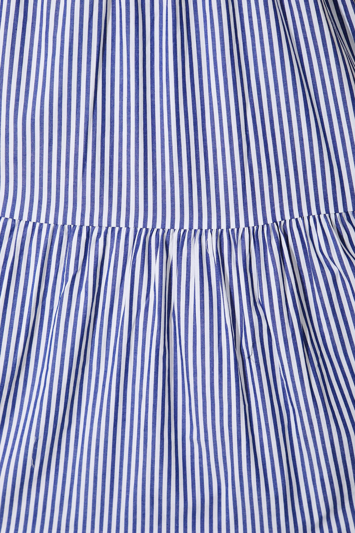 Stassi Midi Dress In Blue And White Stripe Cotton