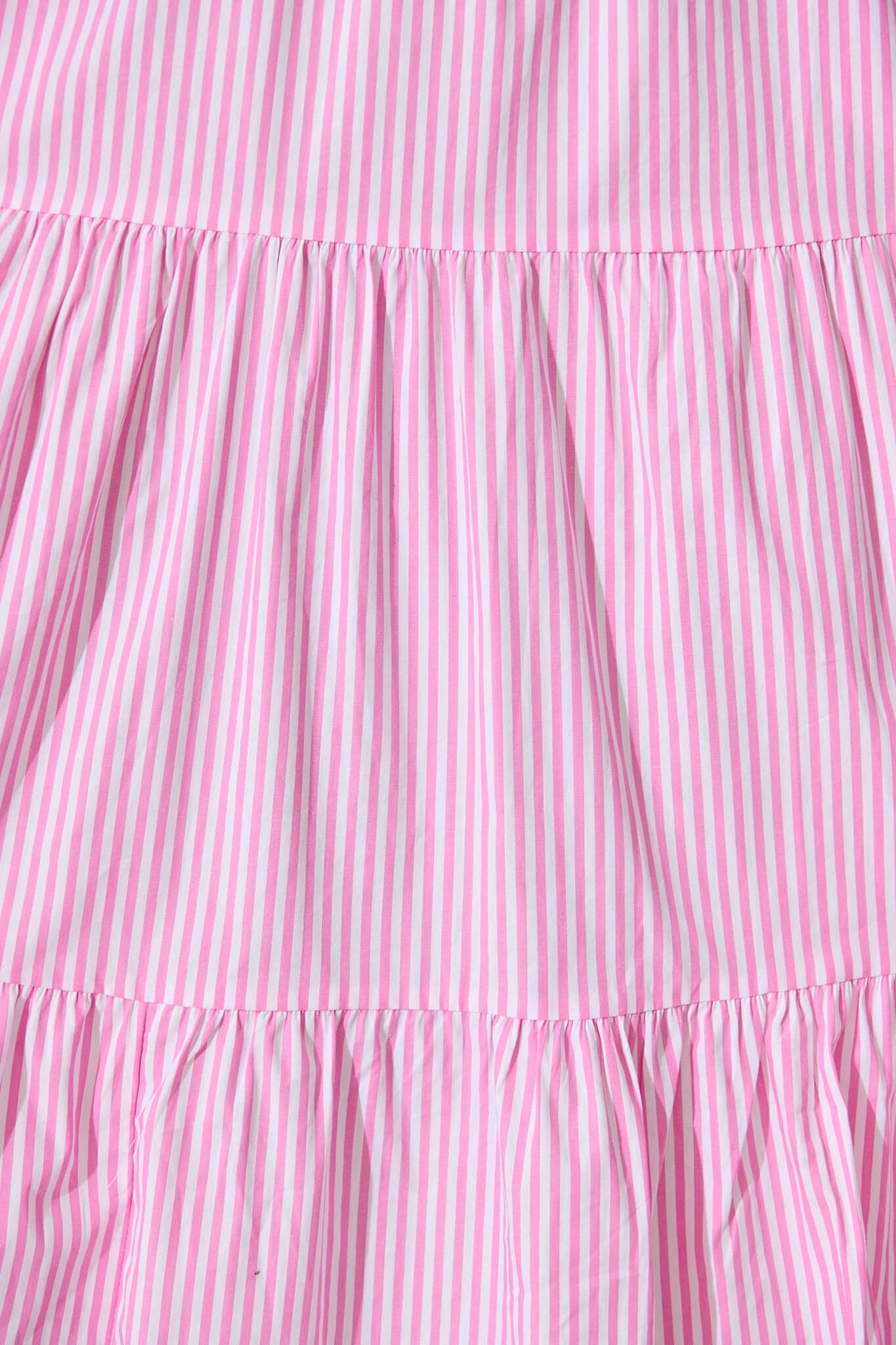 Stassi Midi Dress In Pink And White Stripe Cotton