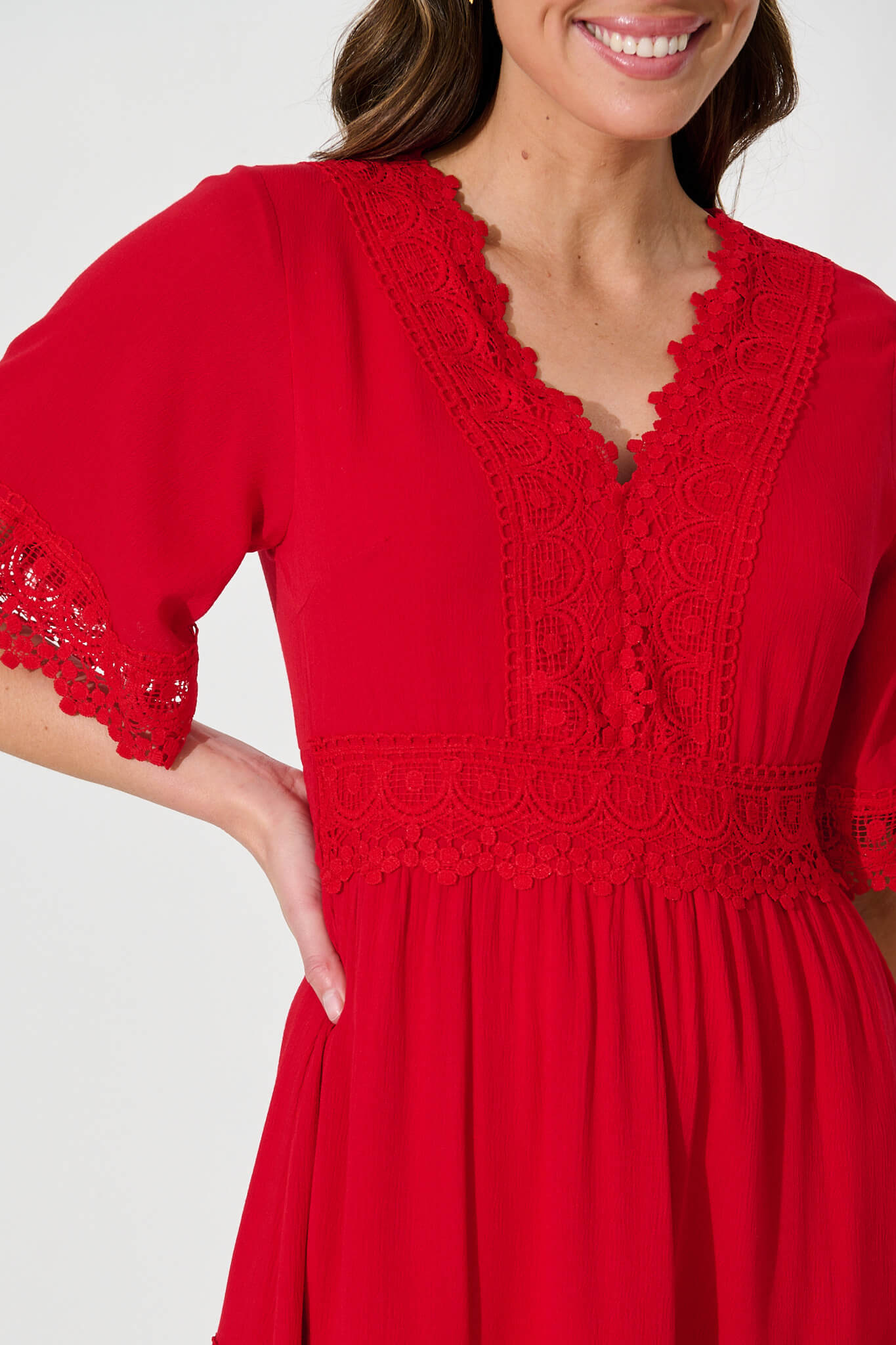 PRE ORDER Macca Dress In Red