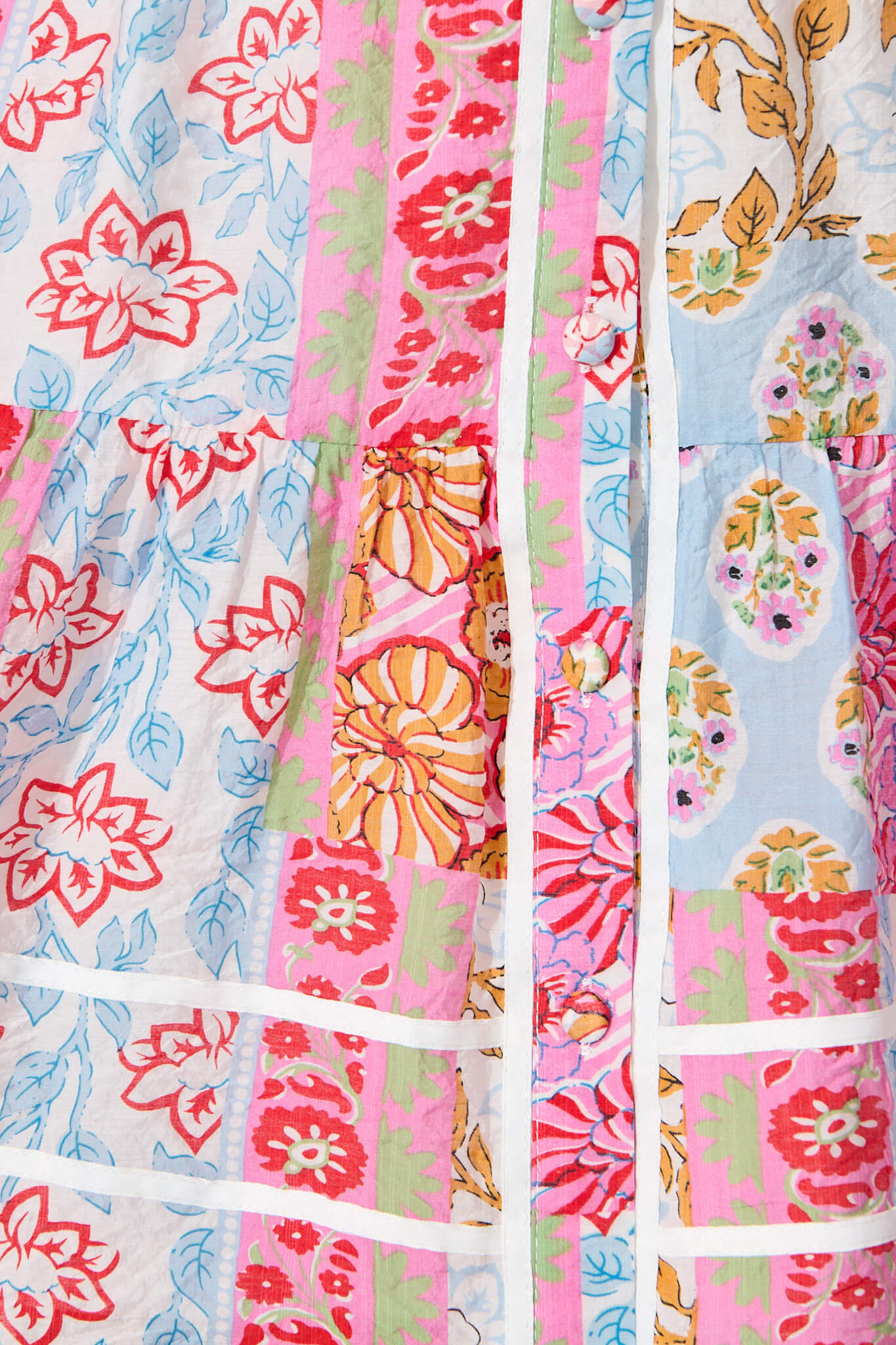 Raveena Shirt Dress In Patchwork Multi