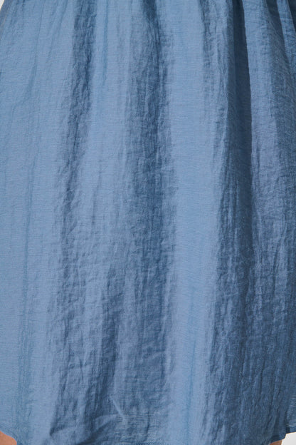 Nylah Dress In Pale Blue Linen Blend