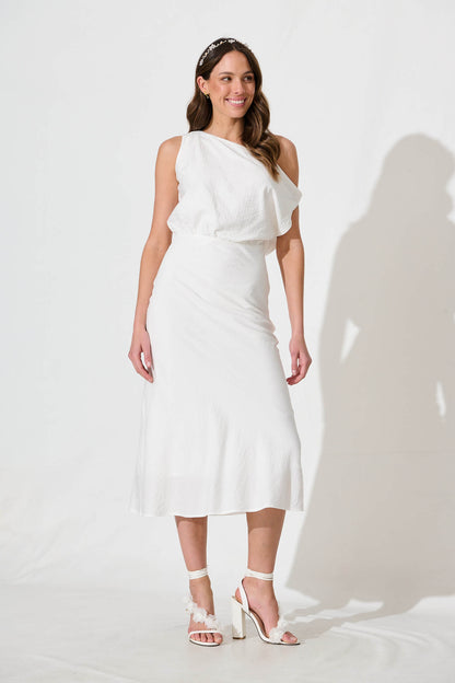 Georgiana Midi Dress in White