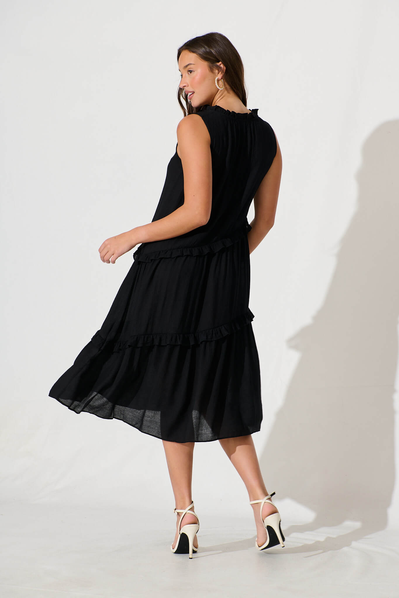 Yelena Midi Dress In Black