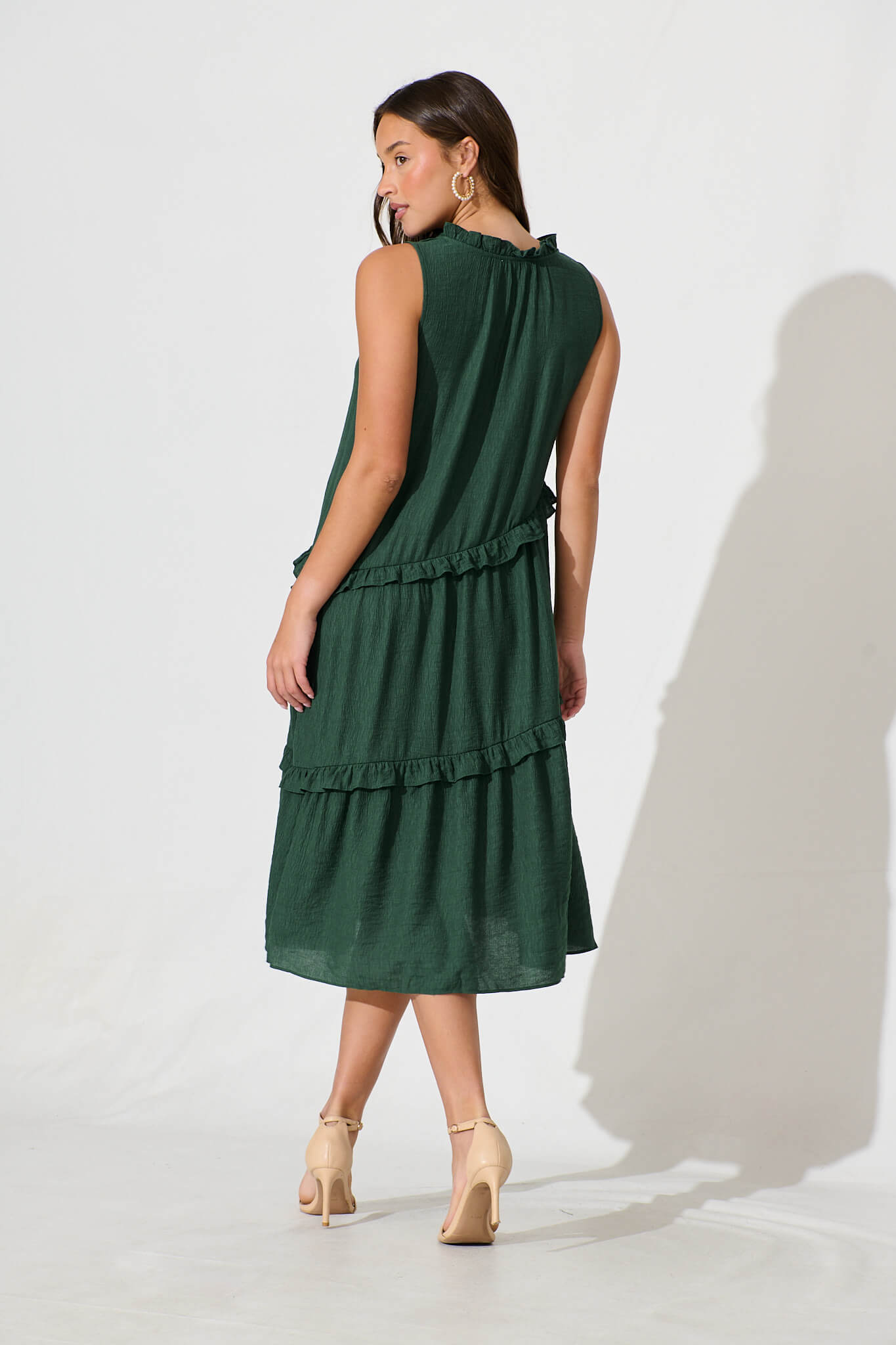 Yelena Midi Dress In Emerald