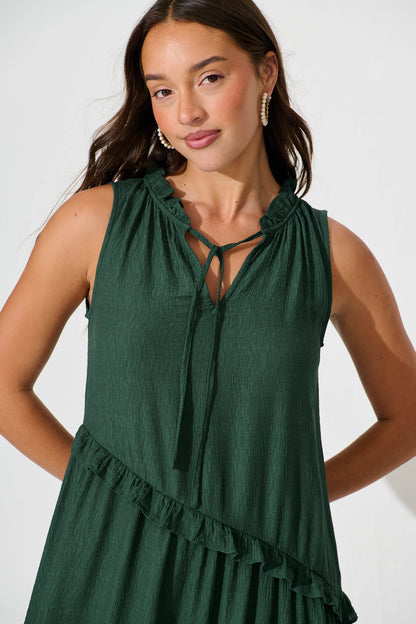 Yelena Midi Dress In Emerald