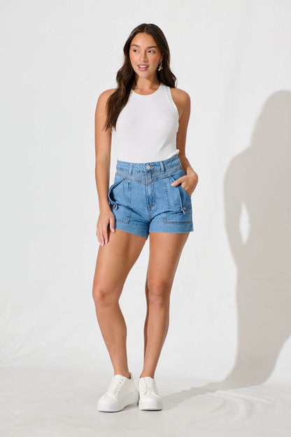 Belleza Short In Light Blue Denim
