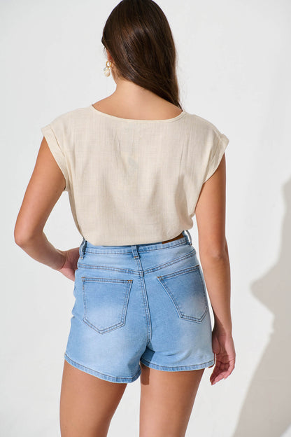 Hadleigh Short in Light Blue Denim