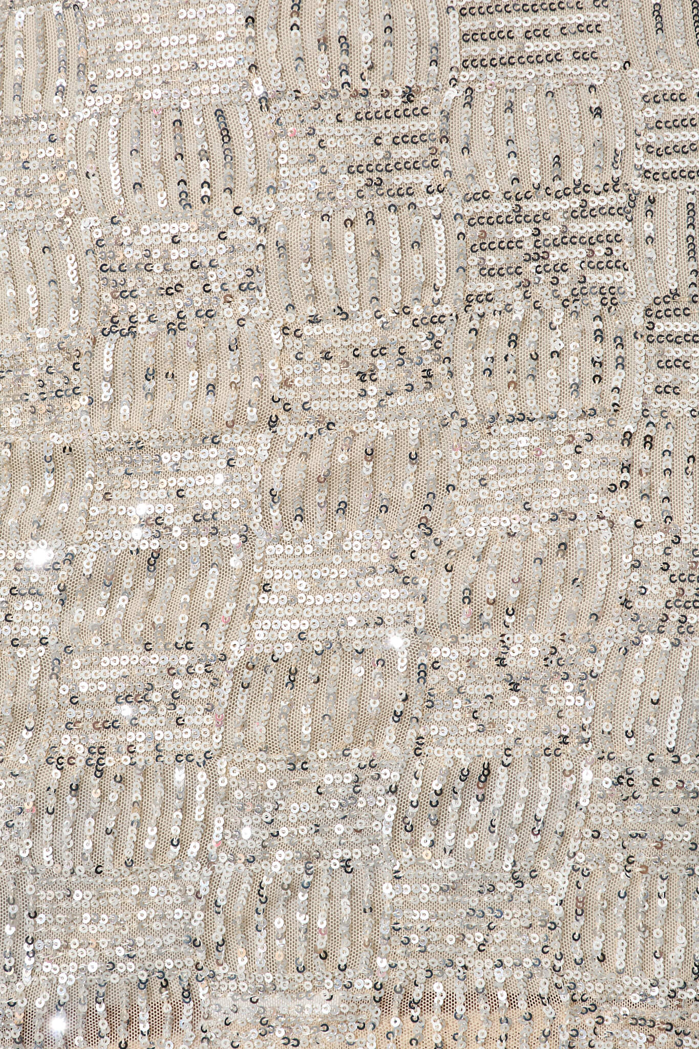 Bejeweled Skirt In Silver Sequin