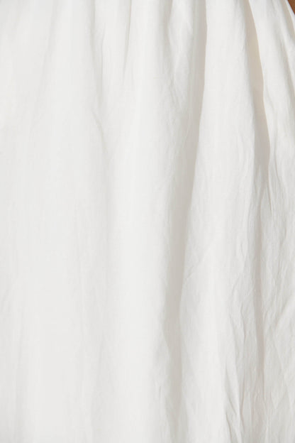 Quinley Maxi Sundress in White Linen Blend