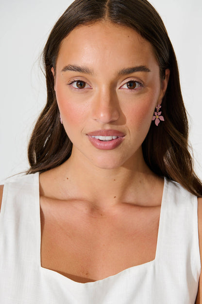 Edalene Drop Earrings in Blush