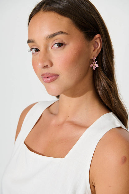 Edalene Drop Earrings in Blush