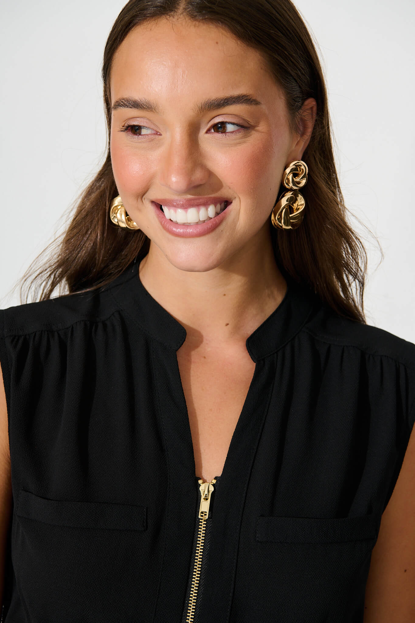 Myrtle Drop Earrings in Gold